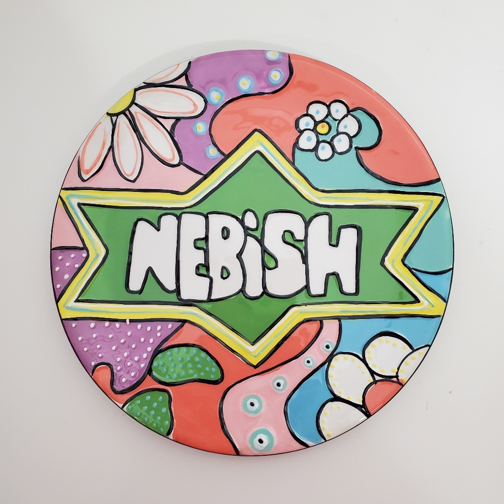 YIDDISHWARE Nebish Novelty Ceramic Plate Wall Hanger 3D Pop Art